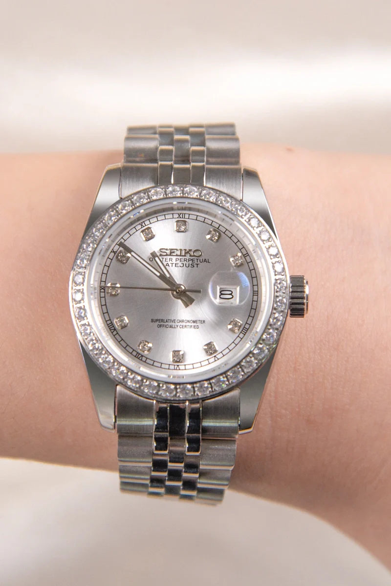 Mod Datejust Silver Diamond - 31mm - SKYRIM WRIST