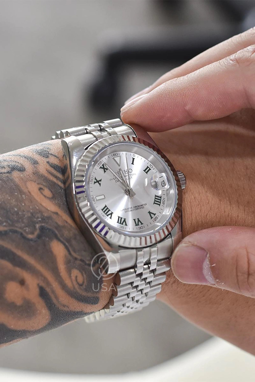 Mod Datejust Wimbledon Silver