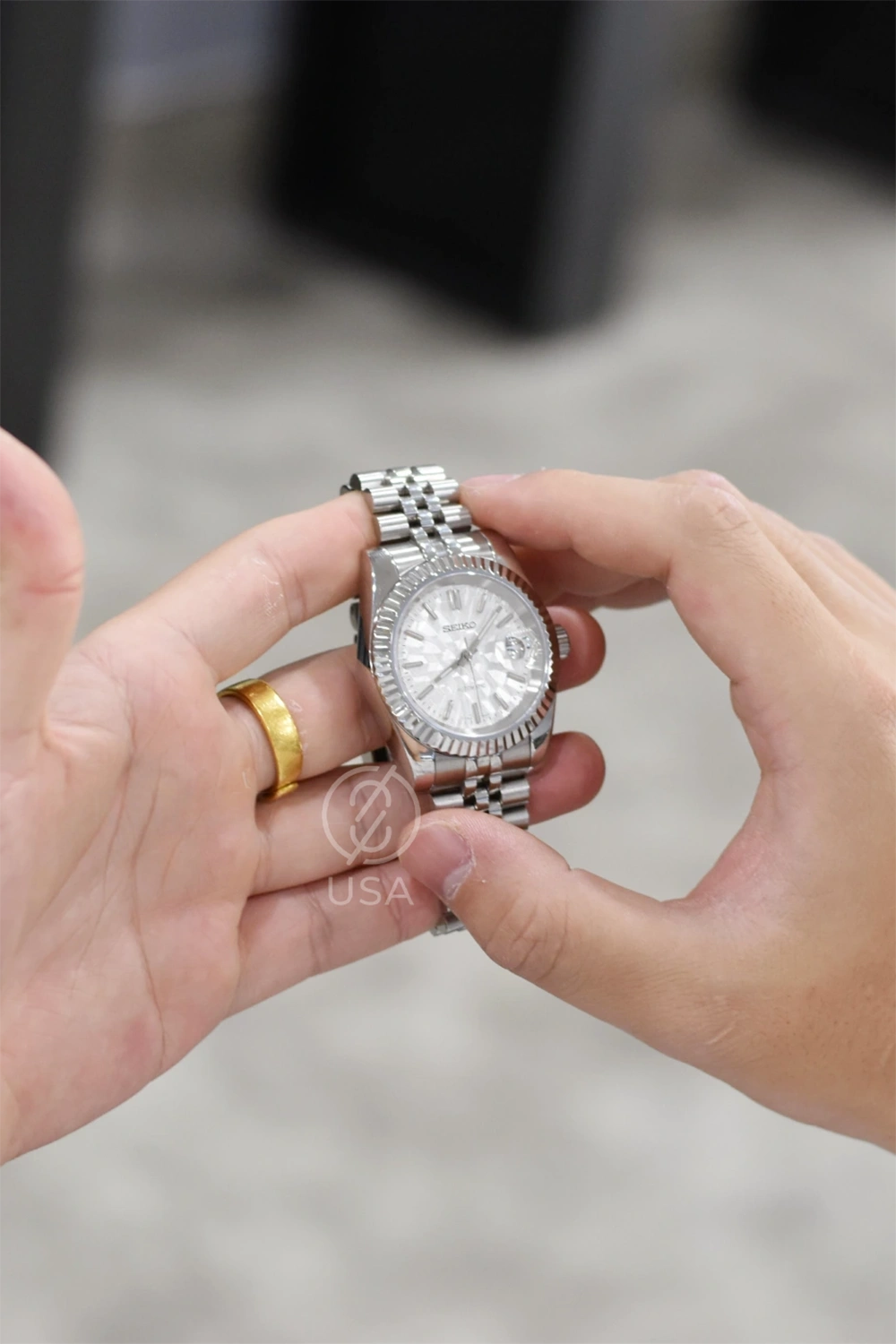 Mod Datejust Mosaic White